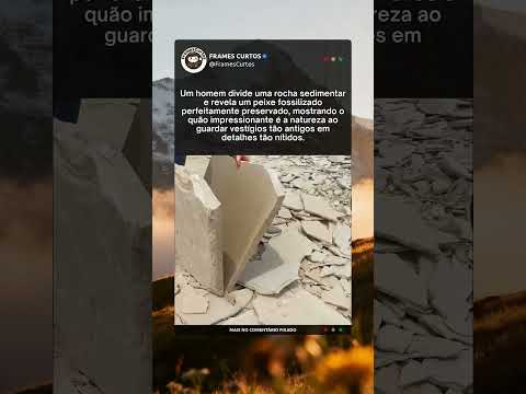 🪨 Fóssil de Peixe Revelado em Rocha