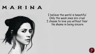 MARINA - Soft To Be Strong- LYRICS