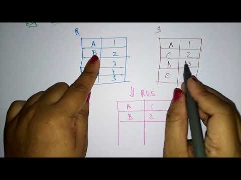 relational algebra operations in dbms | union operation