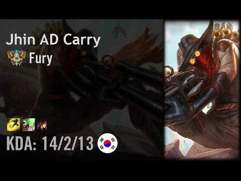 Jhin AD Carry vs Ezreal - Fury - KR Challenger Path 6.5