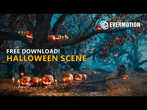 FREE Evermotion Halloween Scene 2025  for 3ds Max / Corona!