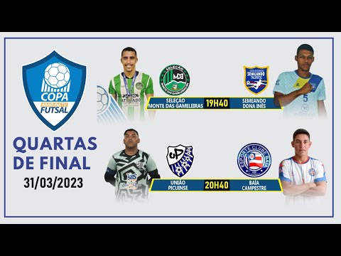 Copa ArarunaTV de Futsal 2023 - QUARTAS DE FINAL - 31/03/2023