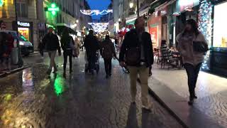 途中広告なし Rue Montorgueil, Décorations de Noël