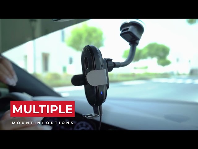Promate PowerMount-15W Soporte Cargador de Coche Qi Inalámbrico video