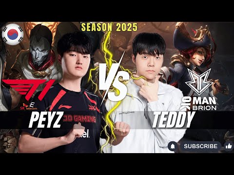 T1 Peyz JHIN vs BRO Teddy MISS FORTUNE ADC - Patch 25.24 KR Ranked | lolrec
