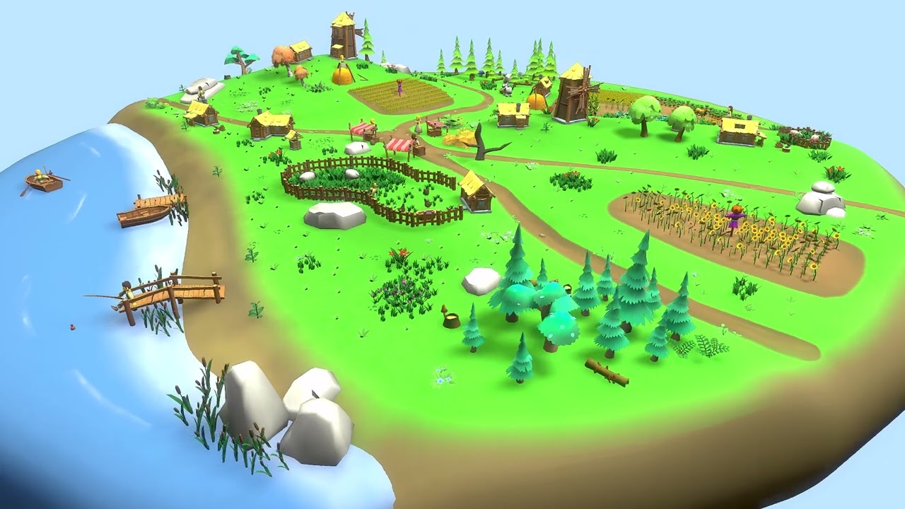 Low Poly Casual Village Pack 3D Model