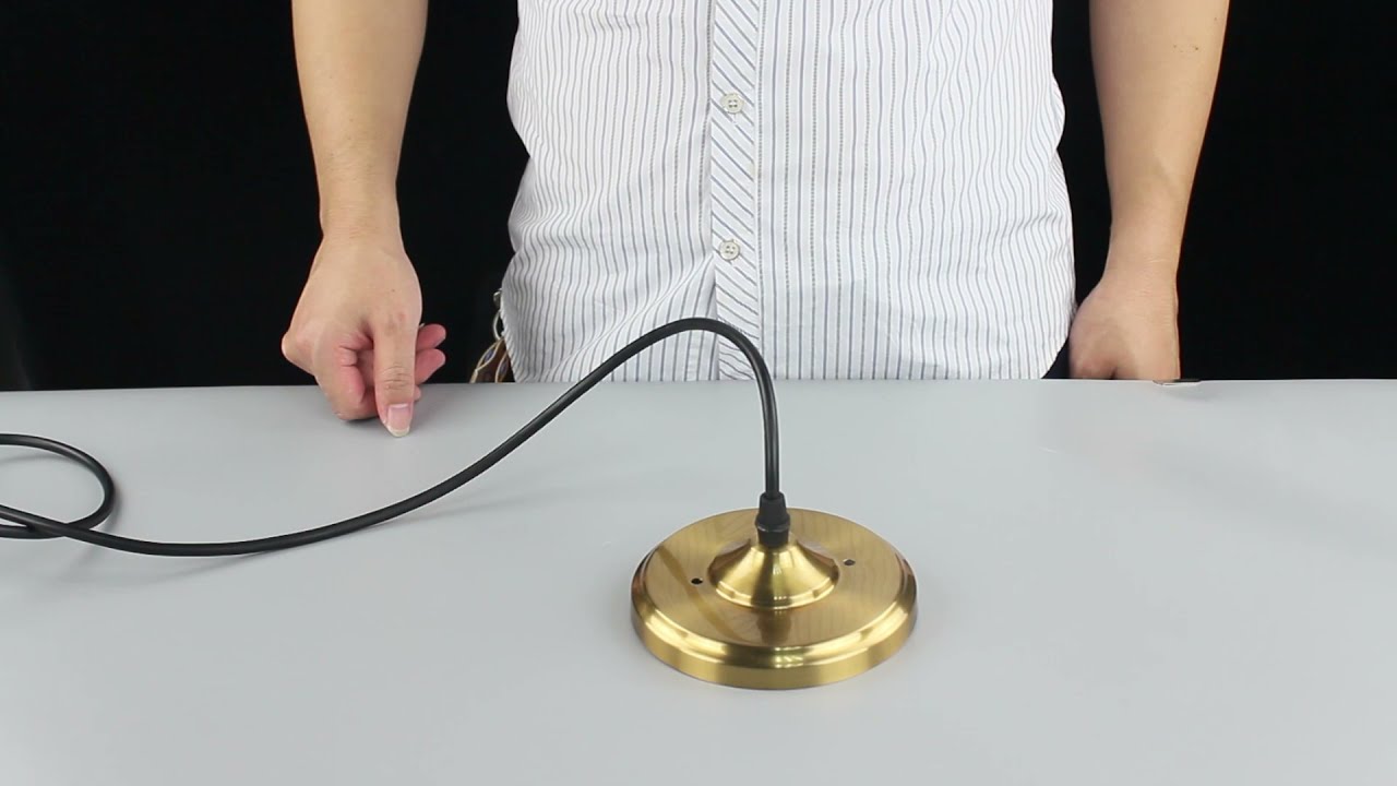 Watch video How to Shorten the Hanging Cord of a Pendant Light (Screw Fixing) Now How to Shorten the Hanging Cord of a Pendant Light (Screw Fixing)