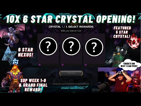 10x 6 star & Nexus crystal opening! SoP rewards & some tough choices!