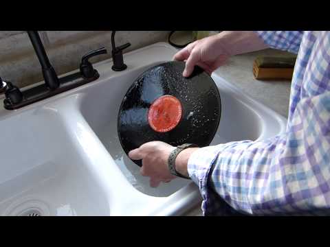 Washing a dirty LP record using soap and water - cheap and safe method!