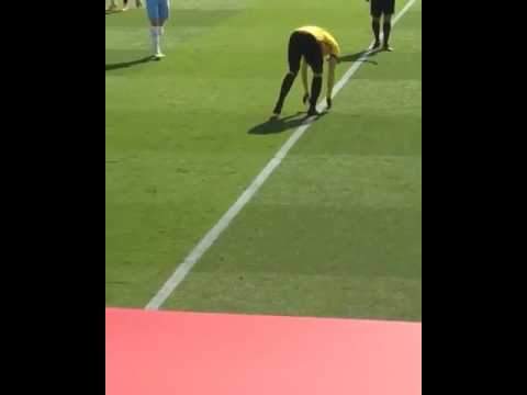 M'Baye Niang Saves a Bird on the Pitch