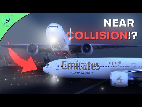 SCARY Close Call in Dubai?! | TWO Emirates Planes nearly COLLIDE on Runway