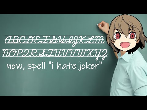 learn the alphabet with goro akechi