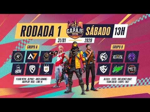 C.O.P.A FF 2026 🚨 PRÉ-WB  🏆 RODADA 1 - GRUPOS A e B 🚨 #freefire