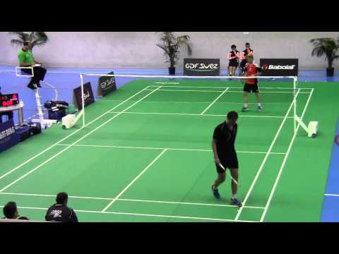 Top 12 Badminton 2012 : Aulnay-sous-Bois vs Maromme Maxime Mora attaque !
