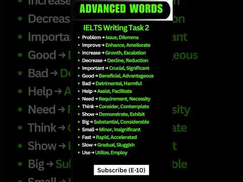 ✨ IELTS Writing Task 2 Vocabulary Upgrade | Basic vs Advanced Words #ieltspreparation #vocabulary