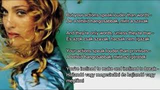 Madonna - Words/Szavak dalszöveg (angol-magyar)