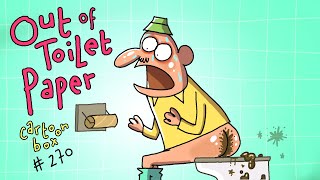 Out Of Toilet Paper  Cartoon Box 270  by FRAME ORD