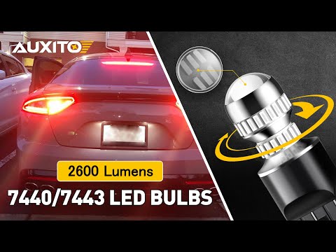 AUXITO New Mini Size 360° Lighting 7443 Brake Lights Red LED Bulbs. Your Best Brake Lights Choice!
