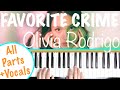 How to play FAVORITE CRIME - Olivia Rodrigo Piano Tutorial | Chords Accompaniment