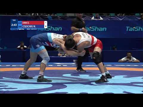 1/8 FS - 70 kg: D. HAN (KOR) v. N. COJOCARU (GBR)
