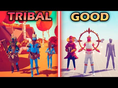 TRIBAL TEAM vs GOOD TEAM - Totally Accurate Battle Simulator | TABS
