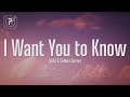 Zedd - I Want You To Know (Lyrics) ft. Selena Gomez