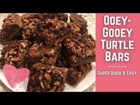 Ooey-Gooey Turtle Bars | Valentine's Day Recipe | Easy Turtle Bar Cookie Recipe