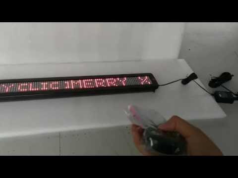 Led scrolling message display sign board