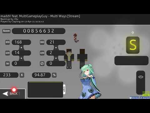 [osu!] maddV feat. MultiGameplayGuy - Multi Ways [Stream] | 94,87%
