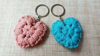 How to Crochet  Keychain | Heart Keychain Crochet Tutorial