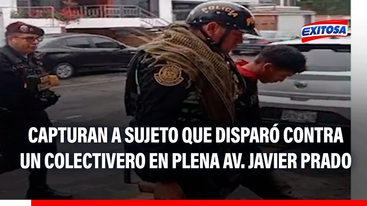 🔴🔵 San Borja: Capturan a sujeto que disparó contra un colectivero en plena Av. Javier Prado