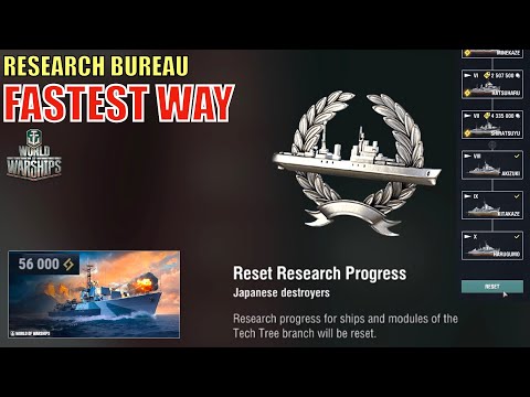 How to Get Research Bureau Points FAST in World of Warships | Step-by-Step Guide with Harugumo