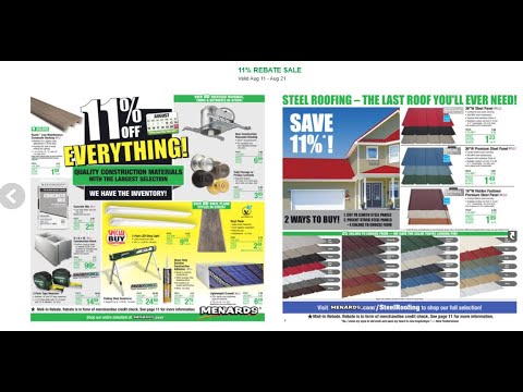 Menards 11 rebate schedule 2022