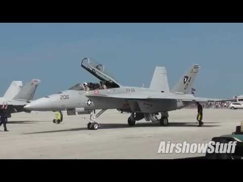 US Navy F/A-18F Super Hornet Startup and Preflight Checks - Cleveland National Airshow 2015