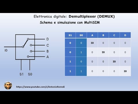 Multisim: schema e simulazione di un Demultiplexer (DEMUX)