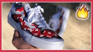 LOUIS VUITTON BURNED VANS - (Full Custom) + (Tutorial)
