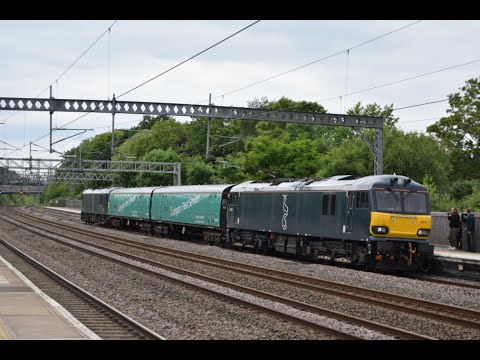 #676: Caledonian Sleeper Class 92014 & 92010 pass Tamworth (18/06/16)