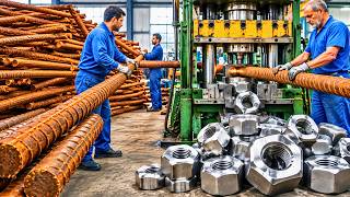 Old Rebar into Hex Nuts — The Incredible Manufacturing Process