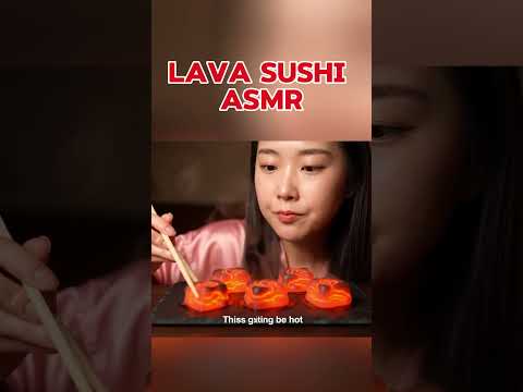 Eating LAVA sushi - AI ASMR