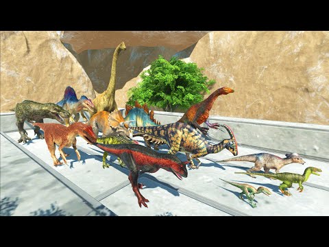 CHALLENGE SPEED RACE ALL DINOSAURS FUNNY - Animal Revolt Battle Simulator