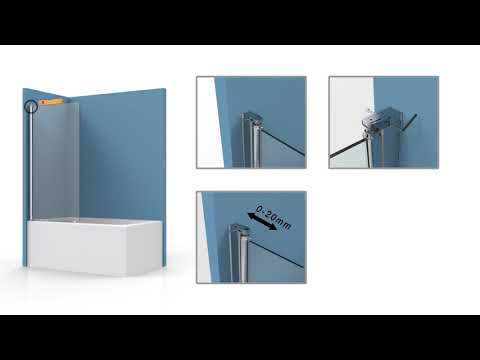 Crosswater CABSSC0800 Clear 6 Hinged Bath Screen from UK Bathroom Store Ltd