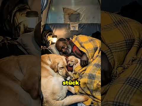 Ein Obdachloser gibt seinen letzten Dollar aus, um eine Hündin zu retten. Was? #kurzvideo