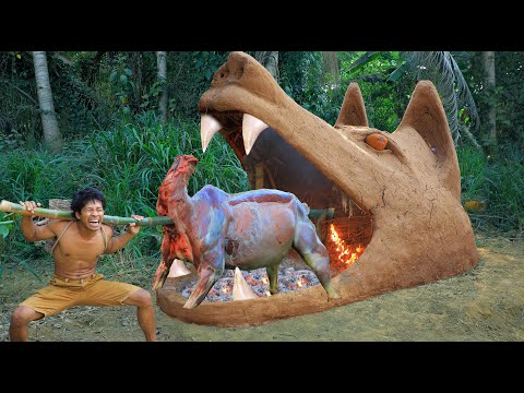 Build a barbecue Looks interesting - life in jungle - cook cow - Eating delicious