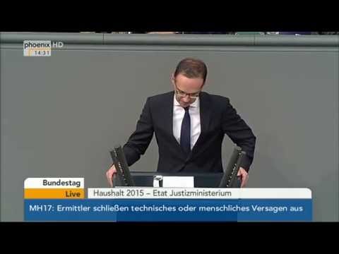 Bundestag: Heiko Maas zum Etat des Bundesjustizministeriums am 09.09.2014