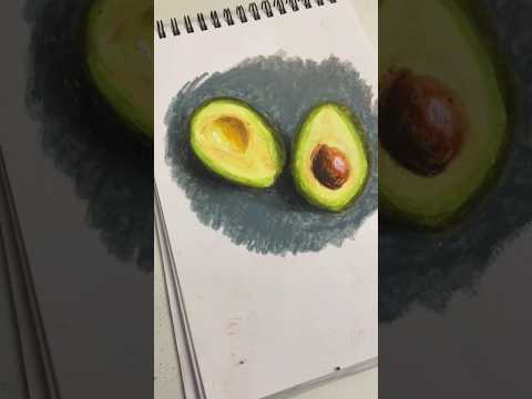 avocado |oil pastels painting|