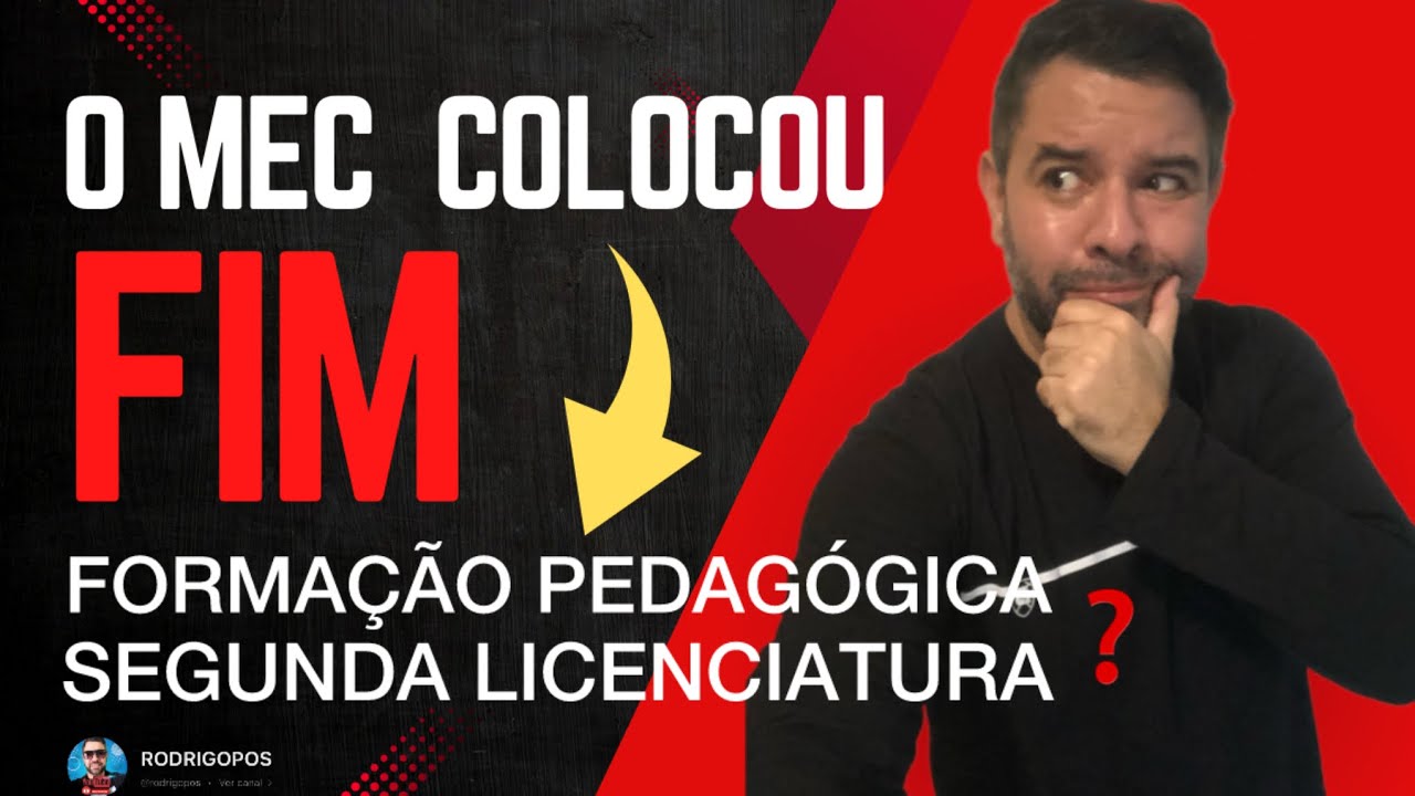 O MEC colocou fim na Formação Pedagógica e na Segunda Licenciatura?