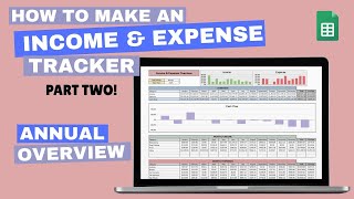 How to Make an Annual Overview | Income & Expense Tracker Tutorial Pt. 2