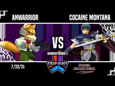 Tripoint Smash 106 - Winners Round 2 - Anwarrior(Fox) Vs. Cocaine Montana(Marth)