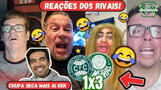 VAMOS RIR!⚠️ Veja REAÇÕES dos RIVAIS BRAVOS com VITÓRIA do Verdão! Coritiba 1x3 Palmeiras!
