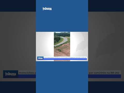 #shorts Motociclista perde controle em curva e quase é atingido por caminhão na BR-262